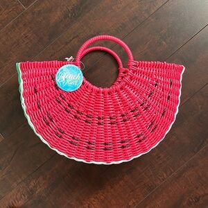 NWT Watermelon Shaped Beach Tote